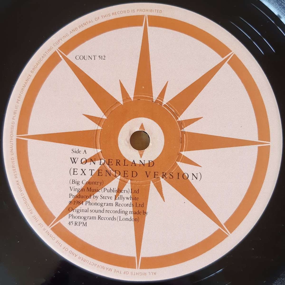 Wonderland - Big Country - Vintage VInyl Lp Record