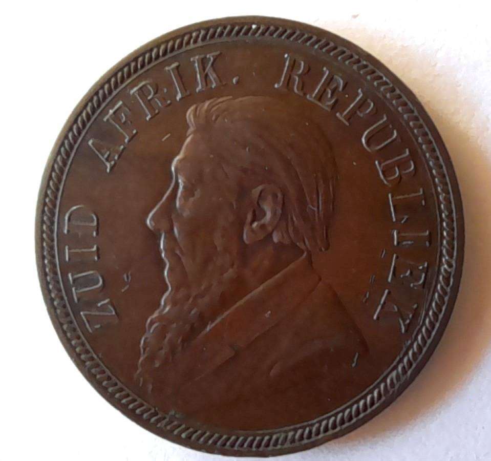 ZAR 1892 1 penny Paul Kruger