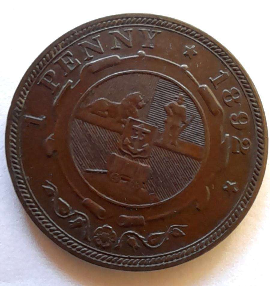 ZAR 1892 1 penny Paul Kruger