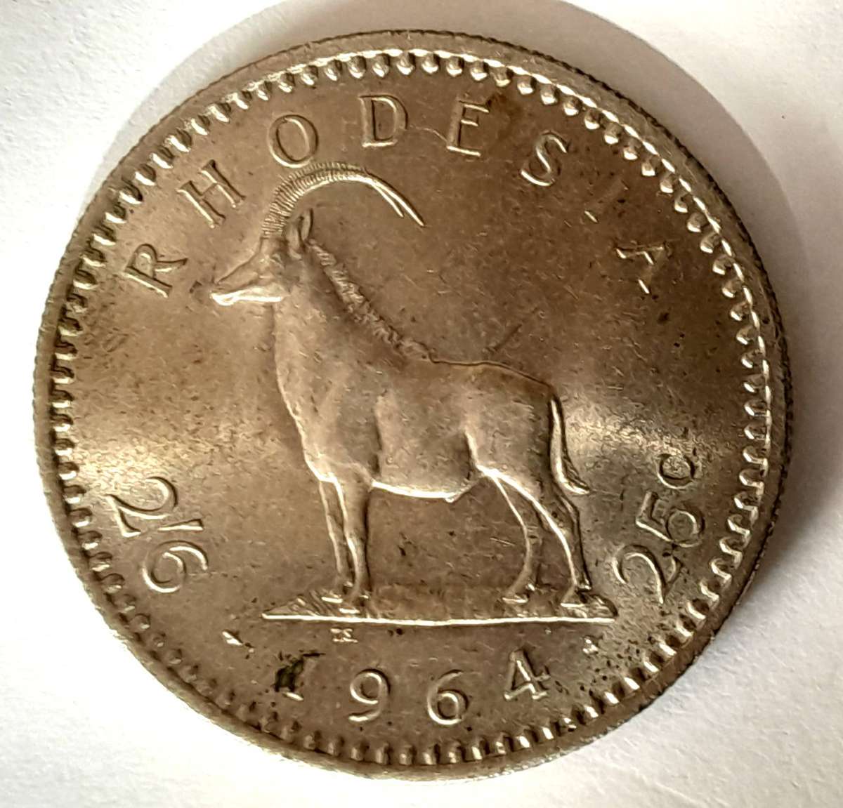 Rhodesia 1964 2'6 / 25 c QEII