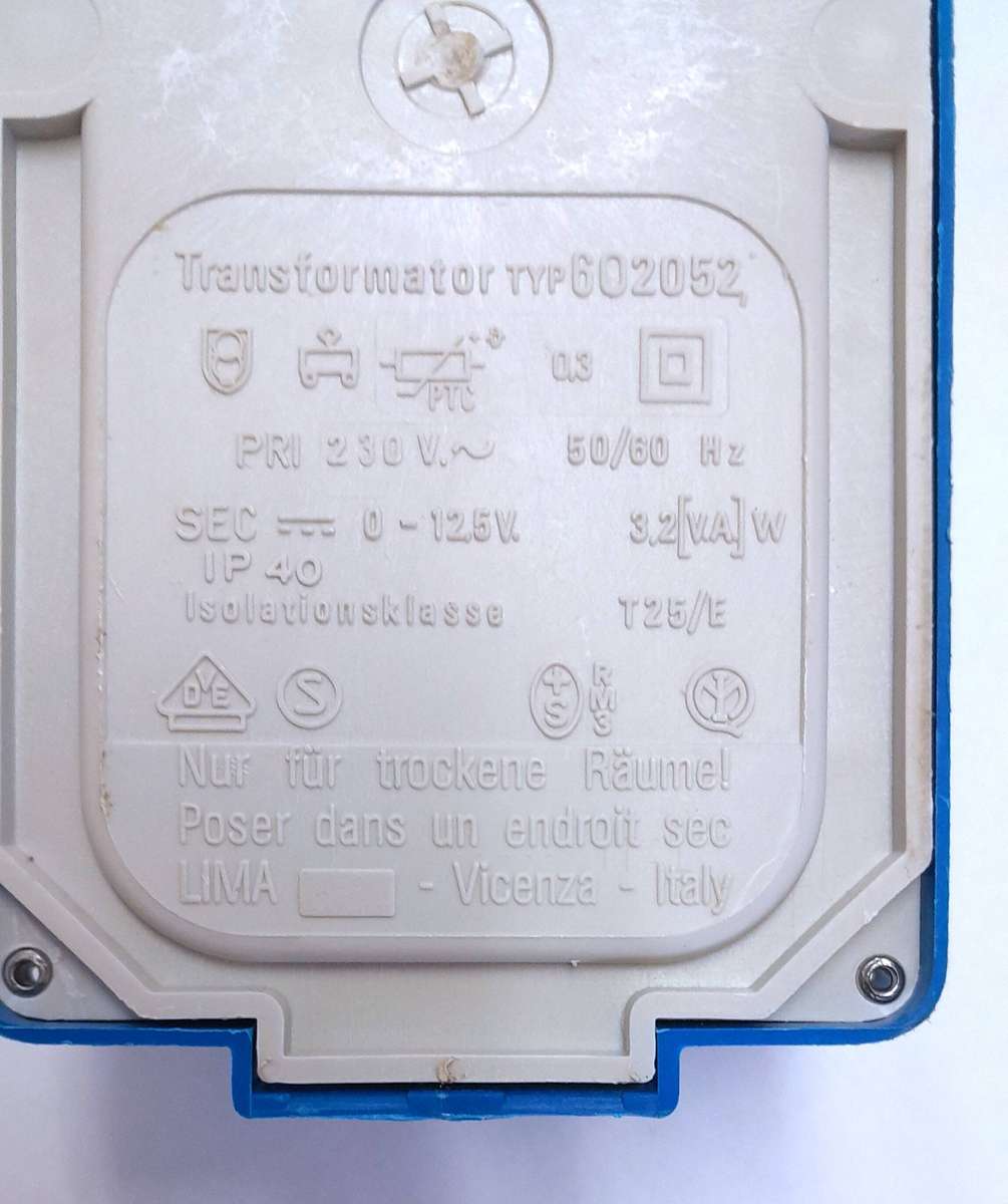 Lima model train controller (HO/N) - 230V AC to 12,5V DC