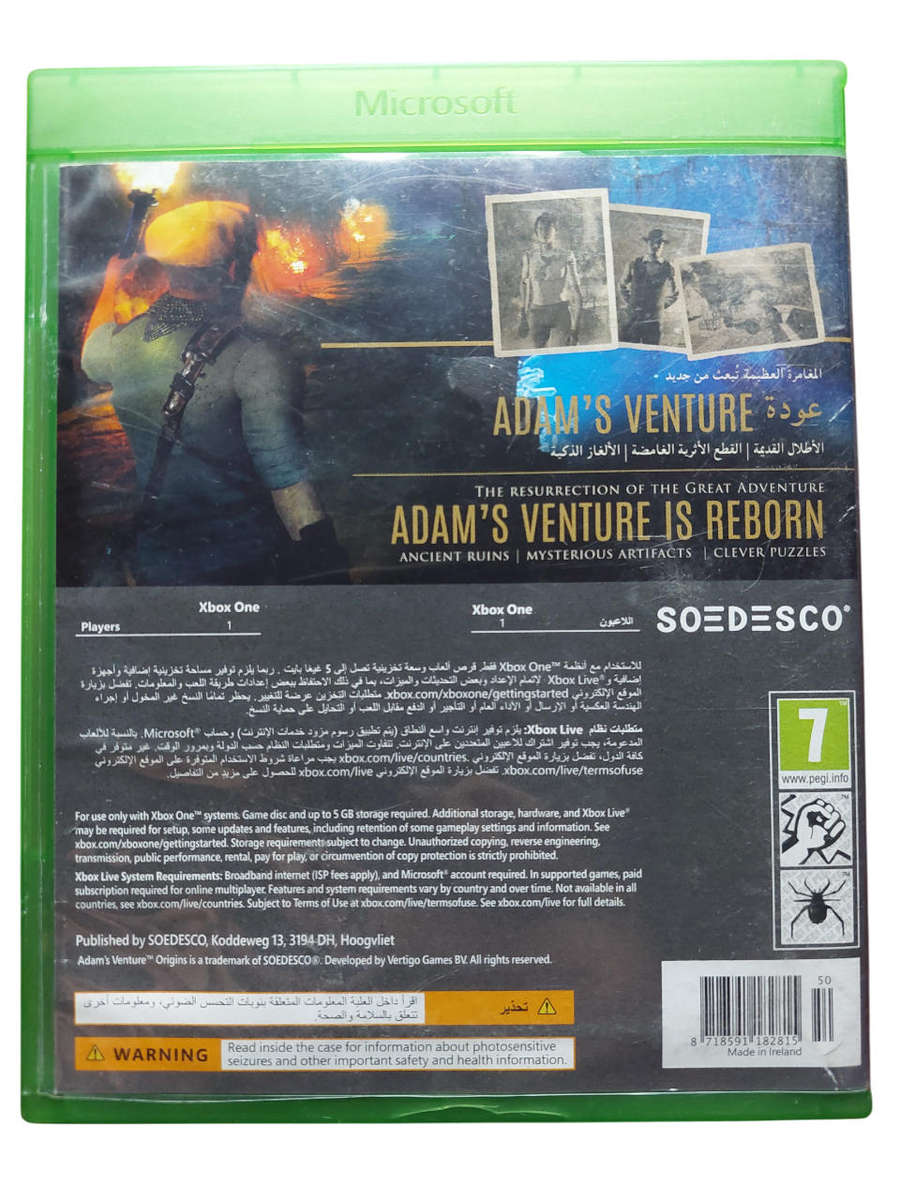Adam's Venture Origins Xbox One XB1