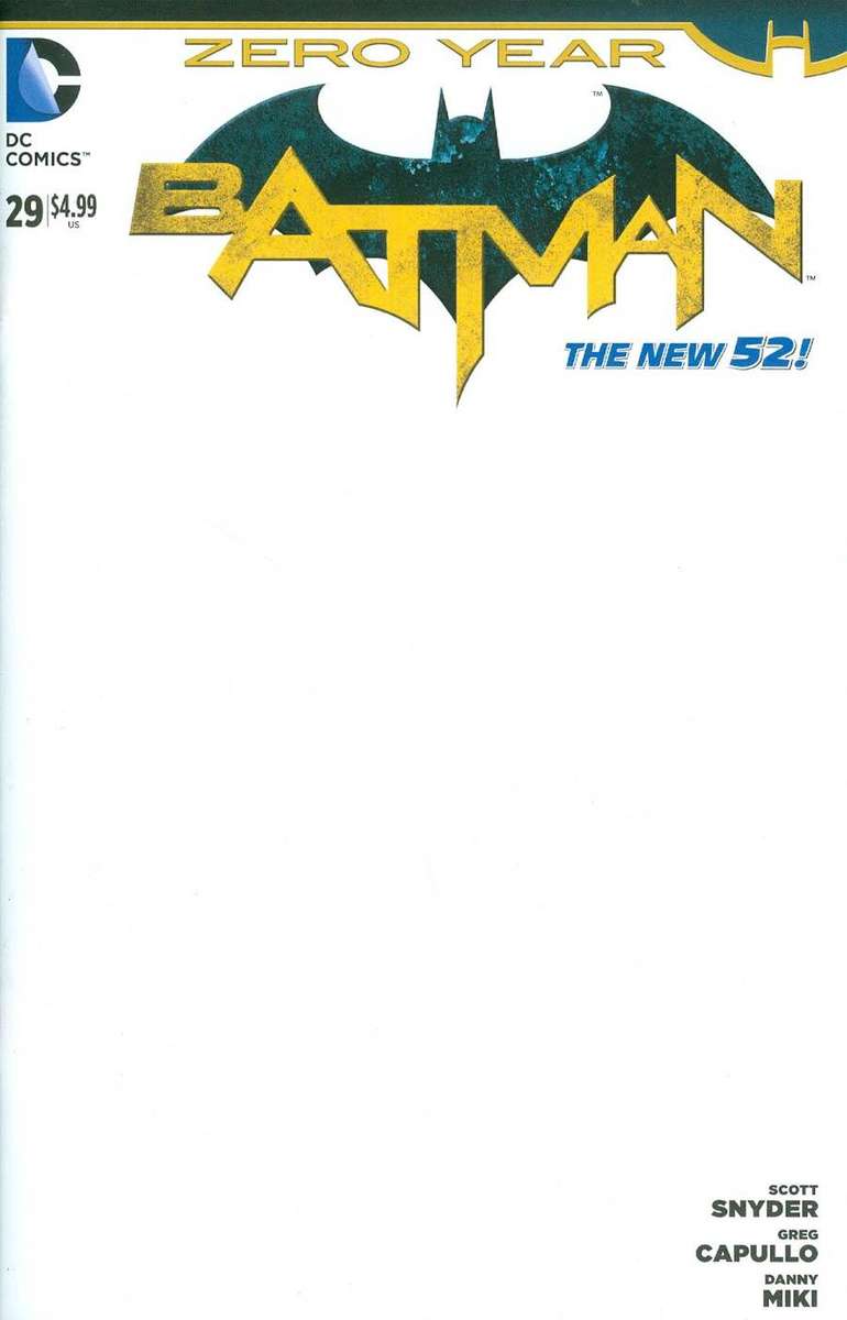 BATMAN #29 BLANK VAR ED (ZERO YEAR)