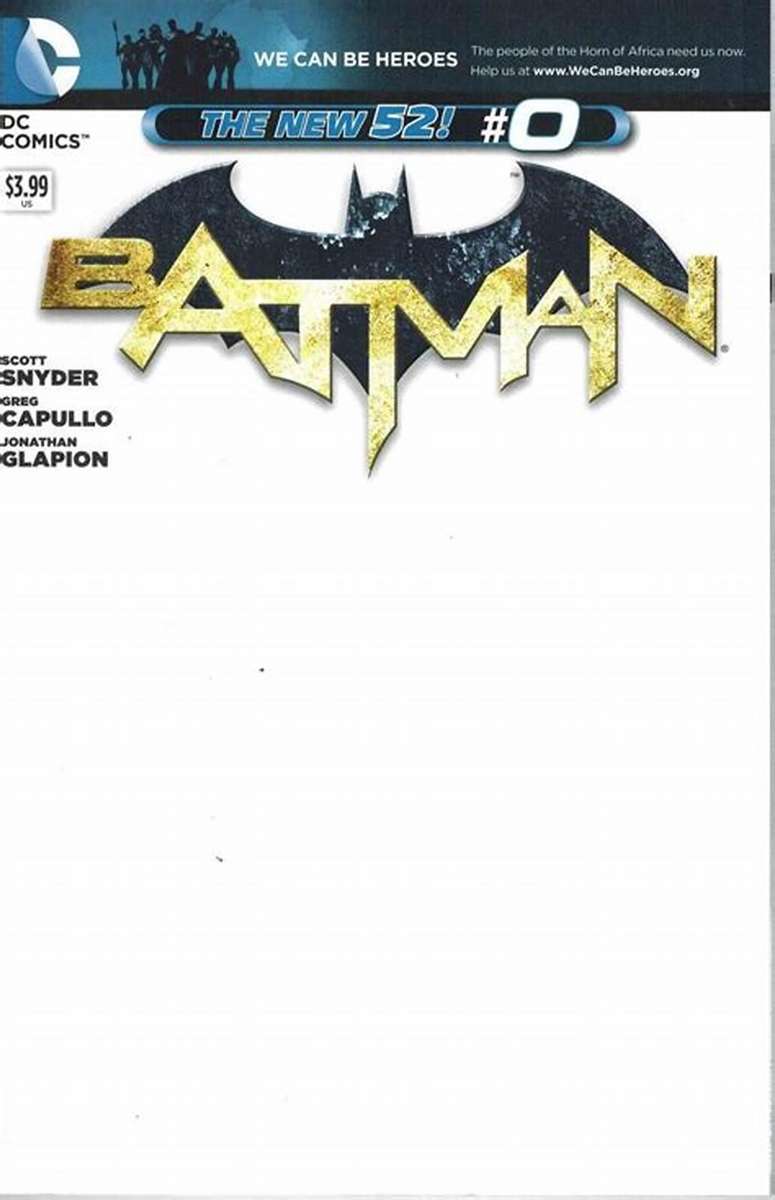 BATMAN #0 WE CAN BE HEROES BLANK VAR ED