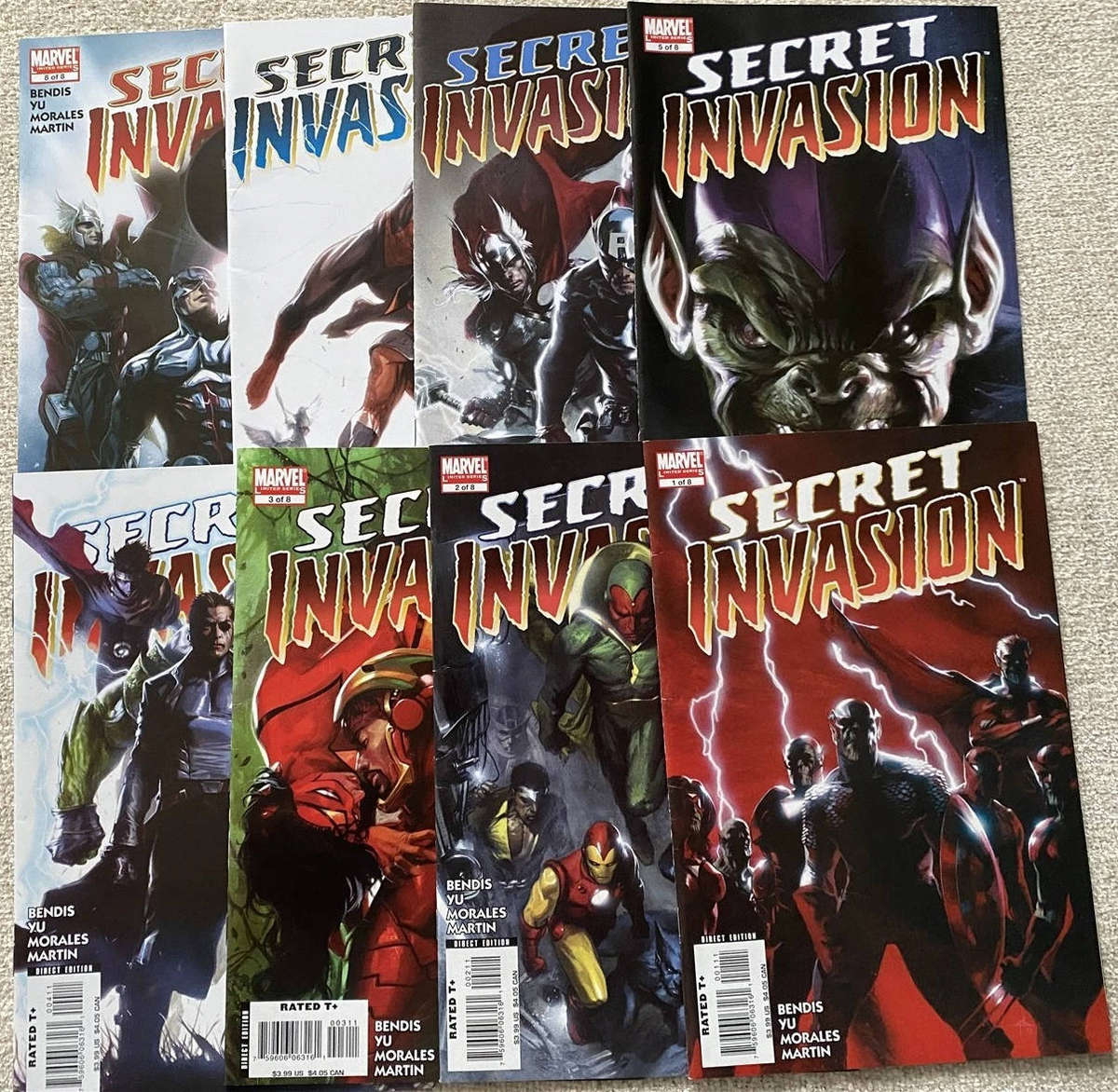 SECRET INVASION #1 - #8 ( COMPLETE SET )