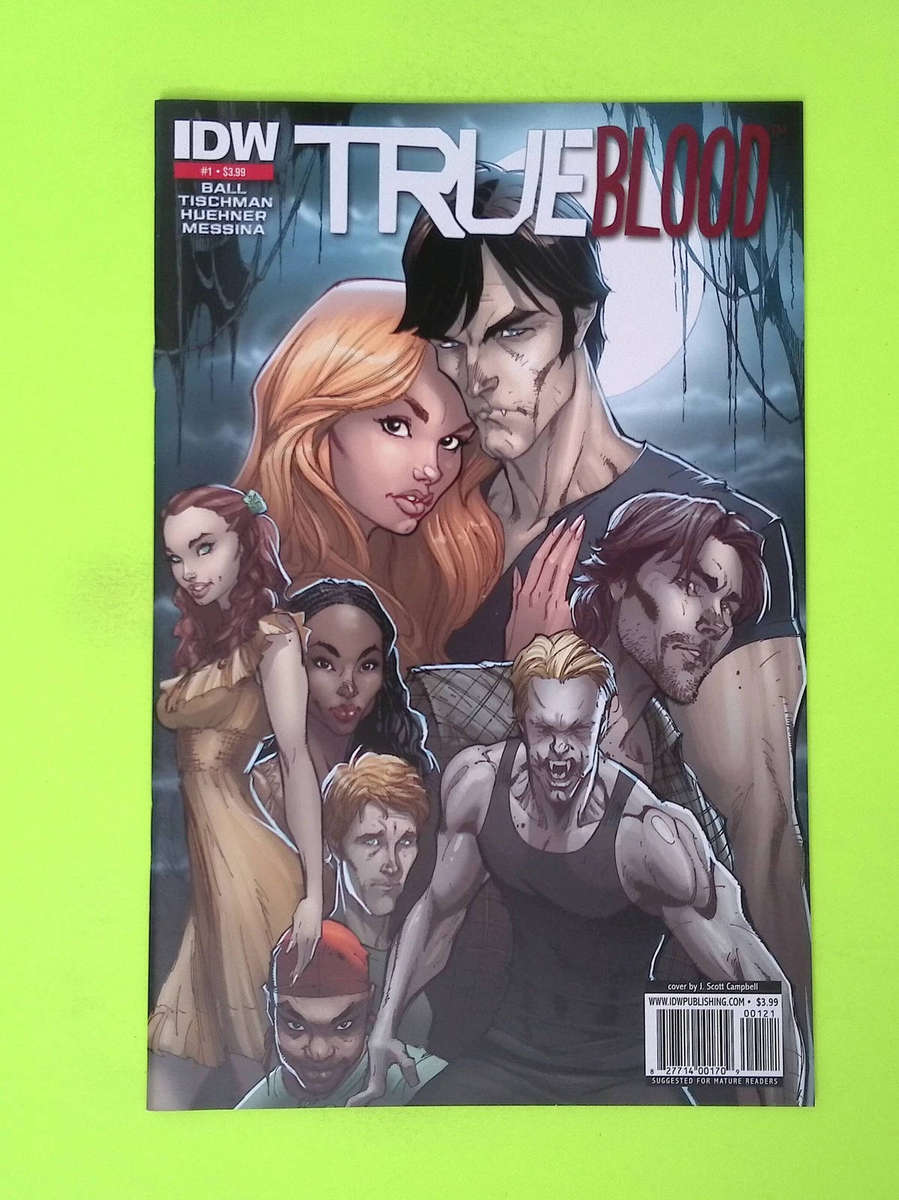 True Blood # 1 NM IDW Variant Cover Comic Book J. Scott Campbell