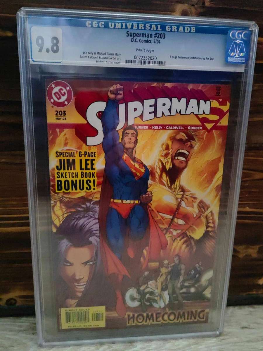 SUPERMAN #203 CGC 9.8 PLUS 5 COMIC BOOKS ( COMPLETE GODFALL MICHAEL TURNER SET )