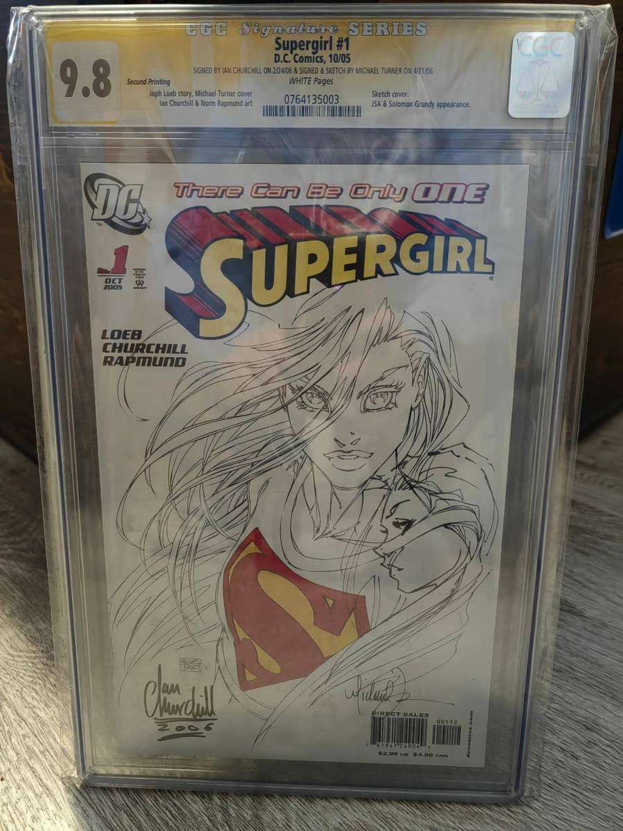 SUPERGIRL #1 CGC 9.8 ( SIGNED AND REMARKED BY MICHAEL TURNER  )