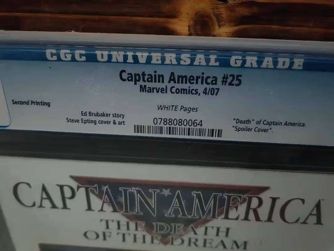 CAPTAIN AMERICA #25 CGC 9.8 ( DEATH OF CAPTAIN AMERICA )