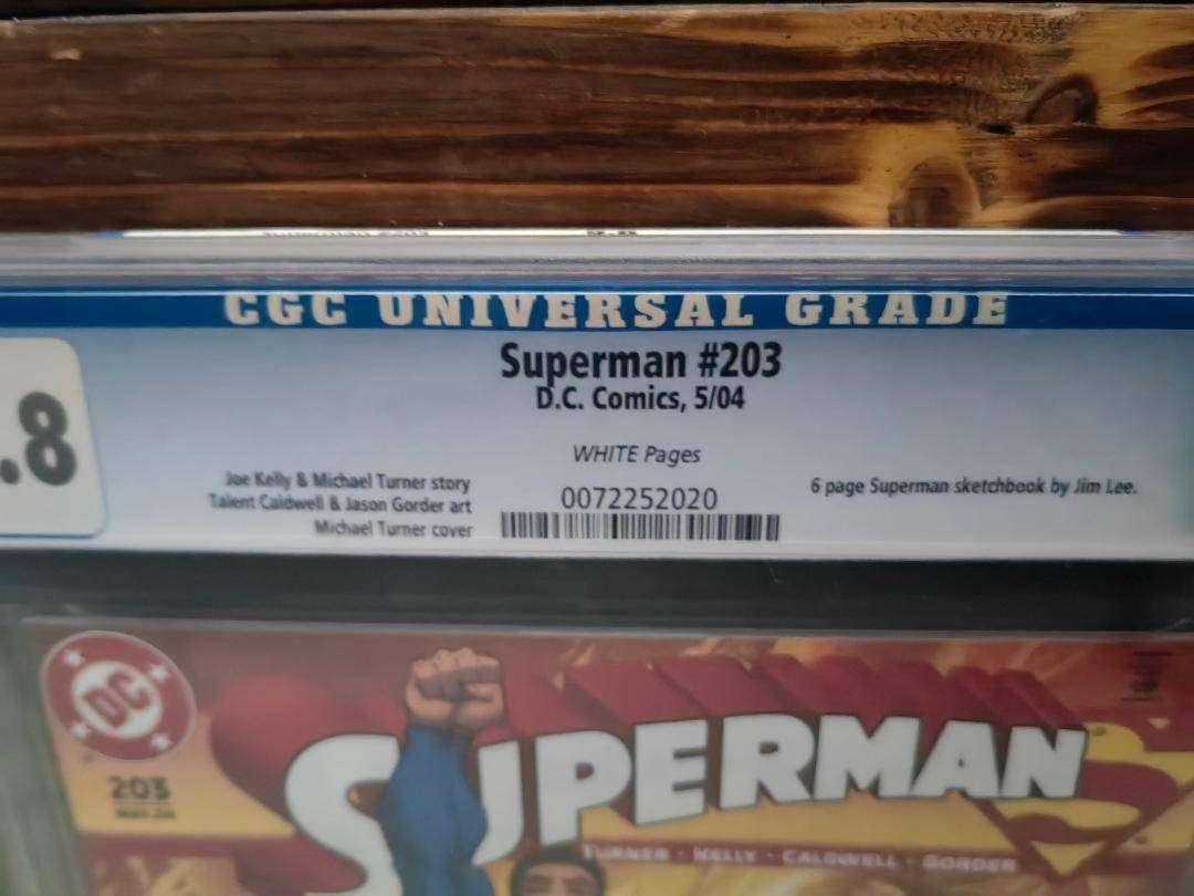 SUPERMAN #203 CGC 9.8 PLUS 5 COMIC BOOKS ( COMPLETE GODFALL MICHAEL TURNER SET )
