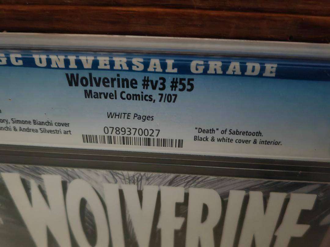WOLVERINE #55 CGC 9.8 ( DEATH OF SABRETOOTH )
