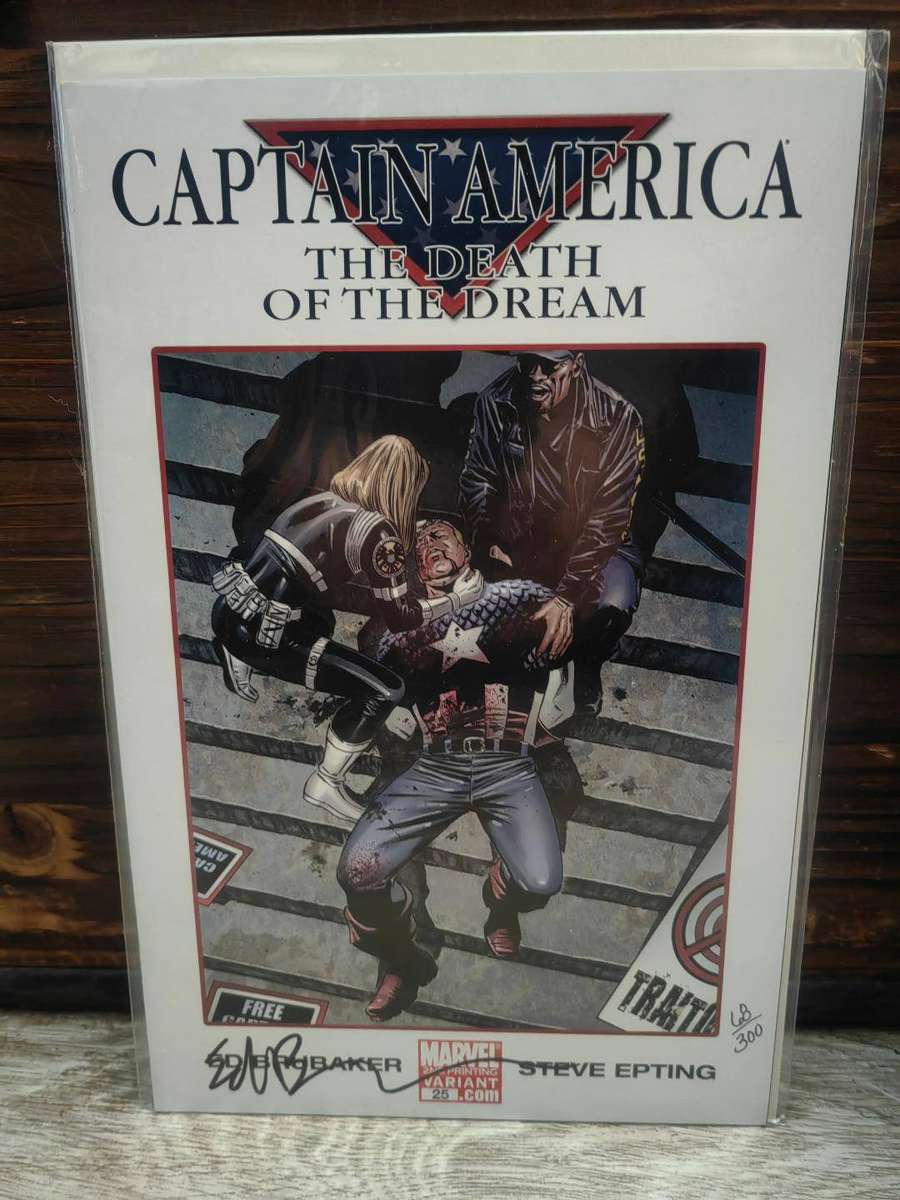 CAPTAIN AMERICA #25 ( SIGNED BY ED BRUBAKER )