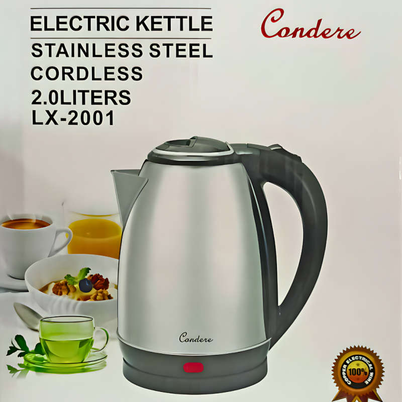 Condere Electric Kettle  (2 L, Steel)