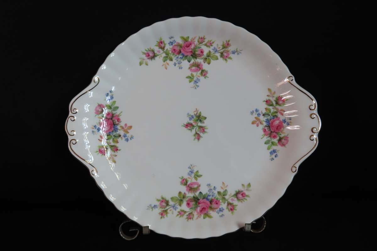 Royal Albert Moss Rose Large Cake Plate.