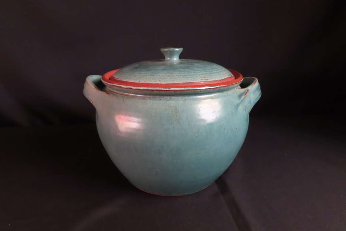 Liebermann Duck Blue Glazed Soup/Casserole Lidded Dish