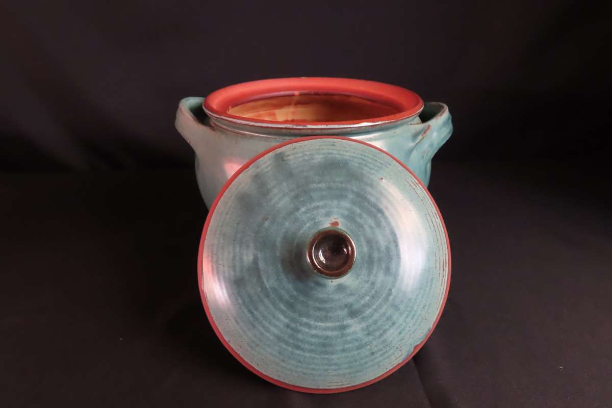 Liebermann Duck Blue Glazed Soup/Casserole Lidded Dish