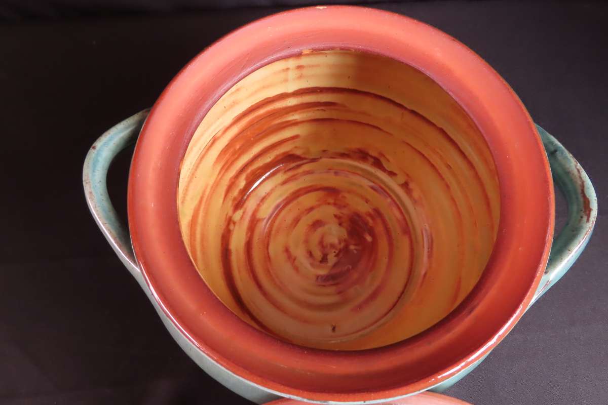 Liebermann Duck Blue Glazed Soup/Casserole Lidded Dish