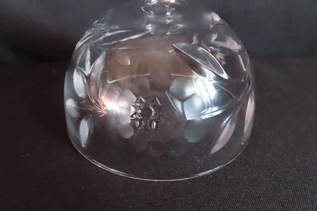 Rose Cut Crystal Dome Butter Dish.