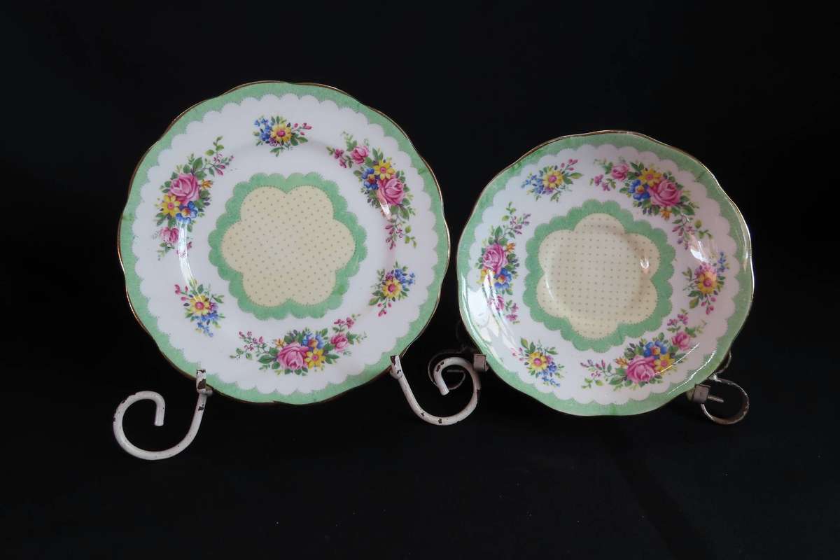 Royal Albert Prudence Cake Plate & Saucer. (Replacement Pieces)