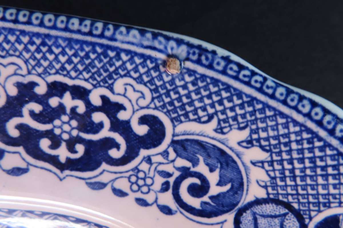 Warranted Iron Stone China Willow pattern Serving Platter.