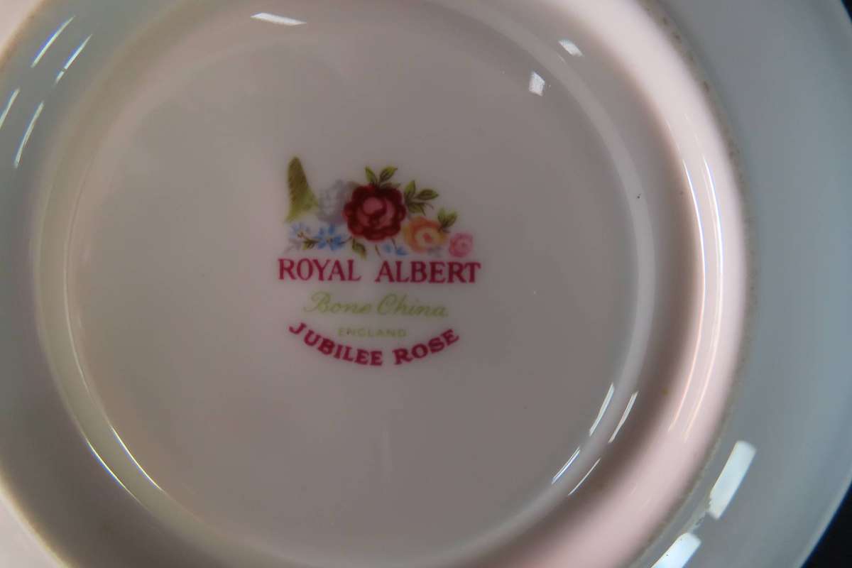 Royal Albert Saucers: 1 x Jubilee Rose, 1 x Unnamed, 1 x Dimity Rose.