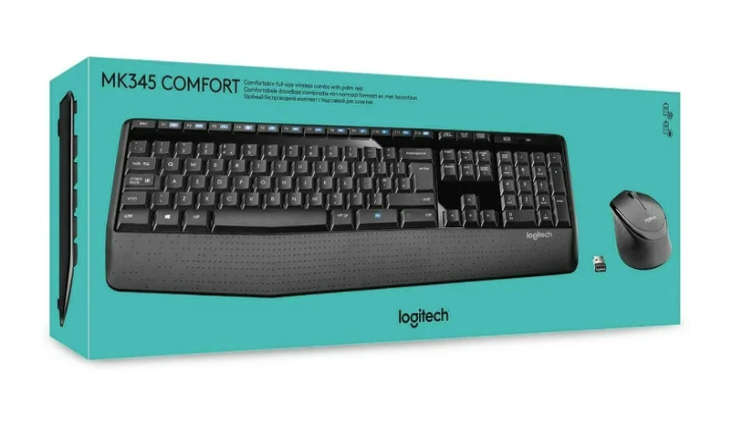 LOGITECH MK345 WIRELESS KEYBOARD AND MOUSE COMBO WITH PALM REST