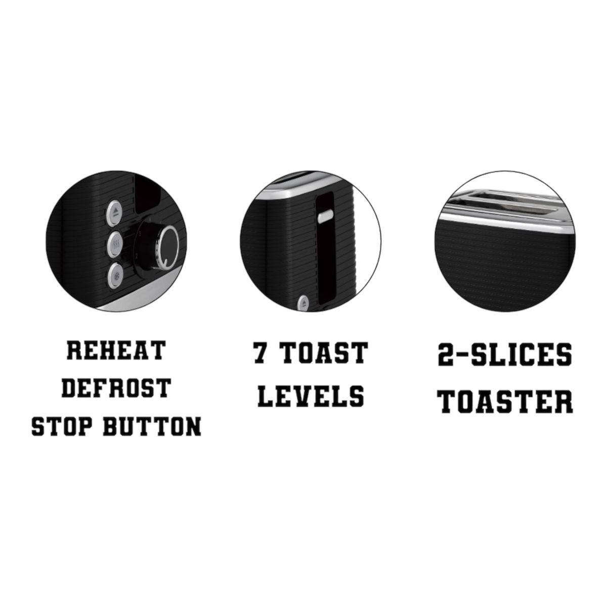 Royal Home Toaster 2-Slice Valencia Collection - Black (PLEASE READ THE DESCRIPTION)
