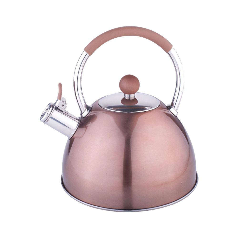 Unique Color Stainless Steel Kitchen Whistle Stove Top Kettle - 3Ltr - Cappuccino