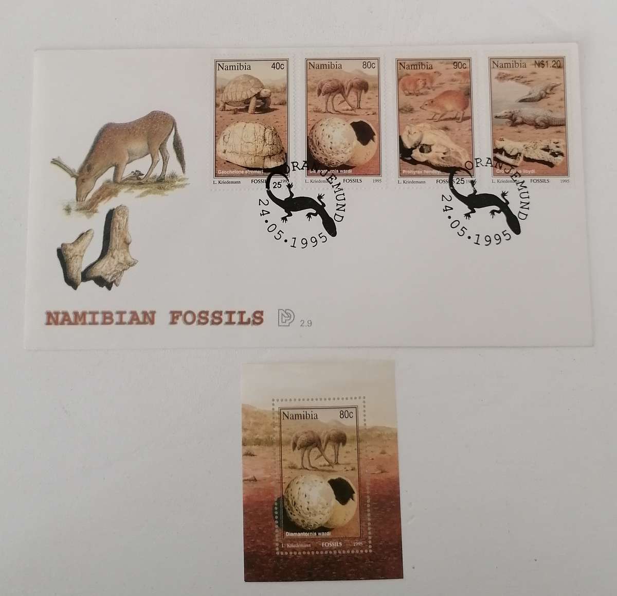 NAMIBIA 2.9 FDC + Mini sheet