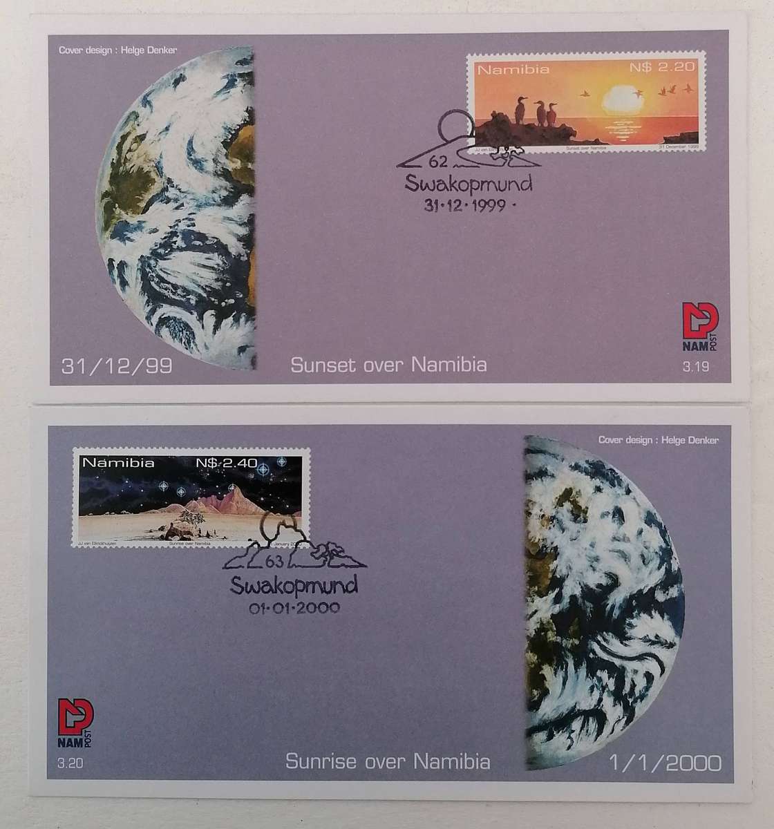 Namibia 3.19 en 3.20 FDC