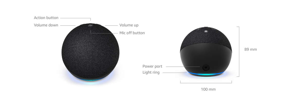 2022 Echo Dot 5th Gen Smart Speaker | Charcoal