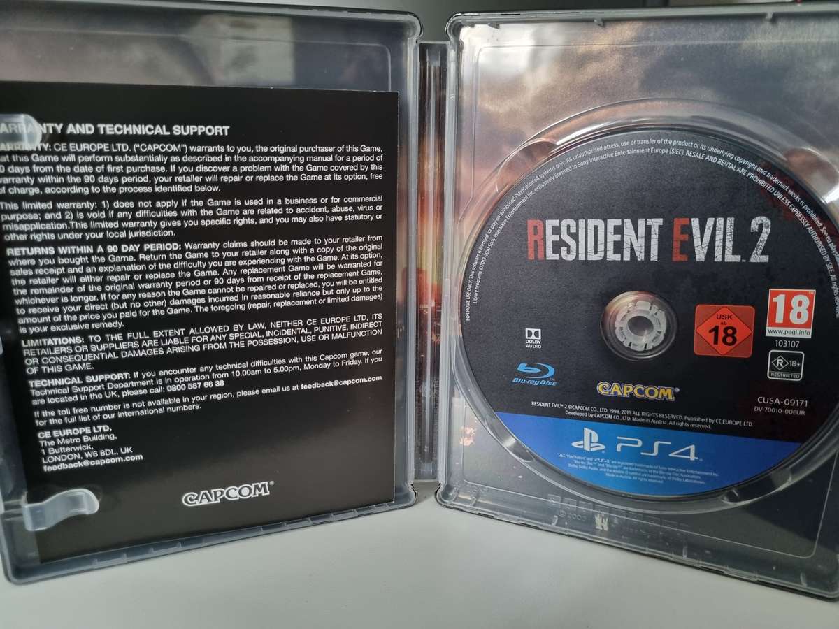 Resident Evil 2 Steelbook PS4 Game