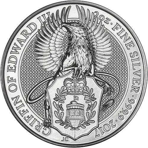 2017 2 Oz Silver Queen's Beasts Griffin Of Edward III