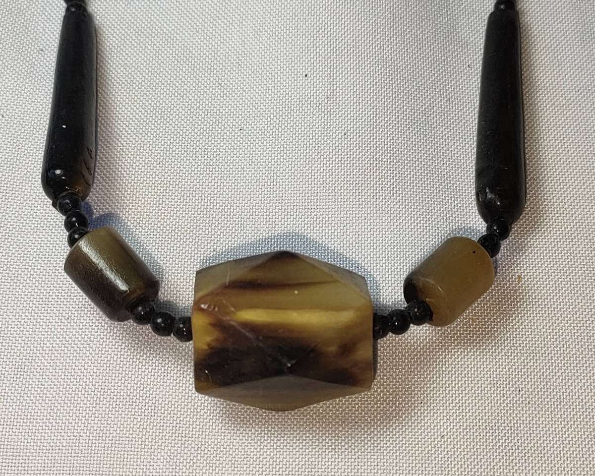 Ethnic choker necklace with semi-precious stones- gorgeous colours
