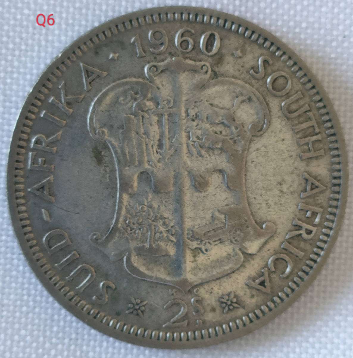 Union of SA 1960-2 shillings - good condition