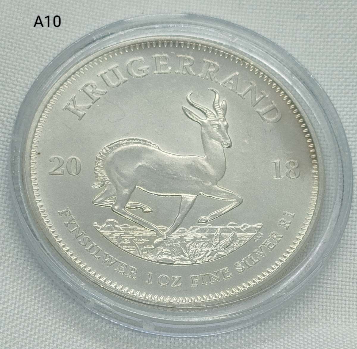 2018 Krugerrand - 1 0z .999 silver - in capsule