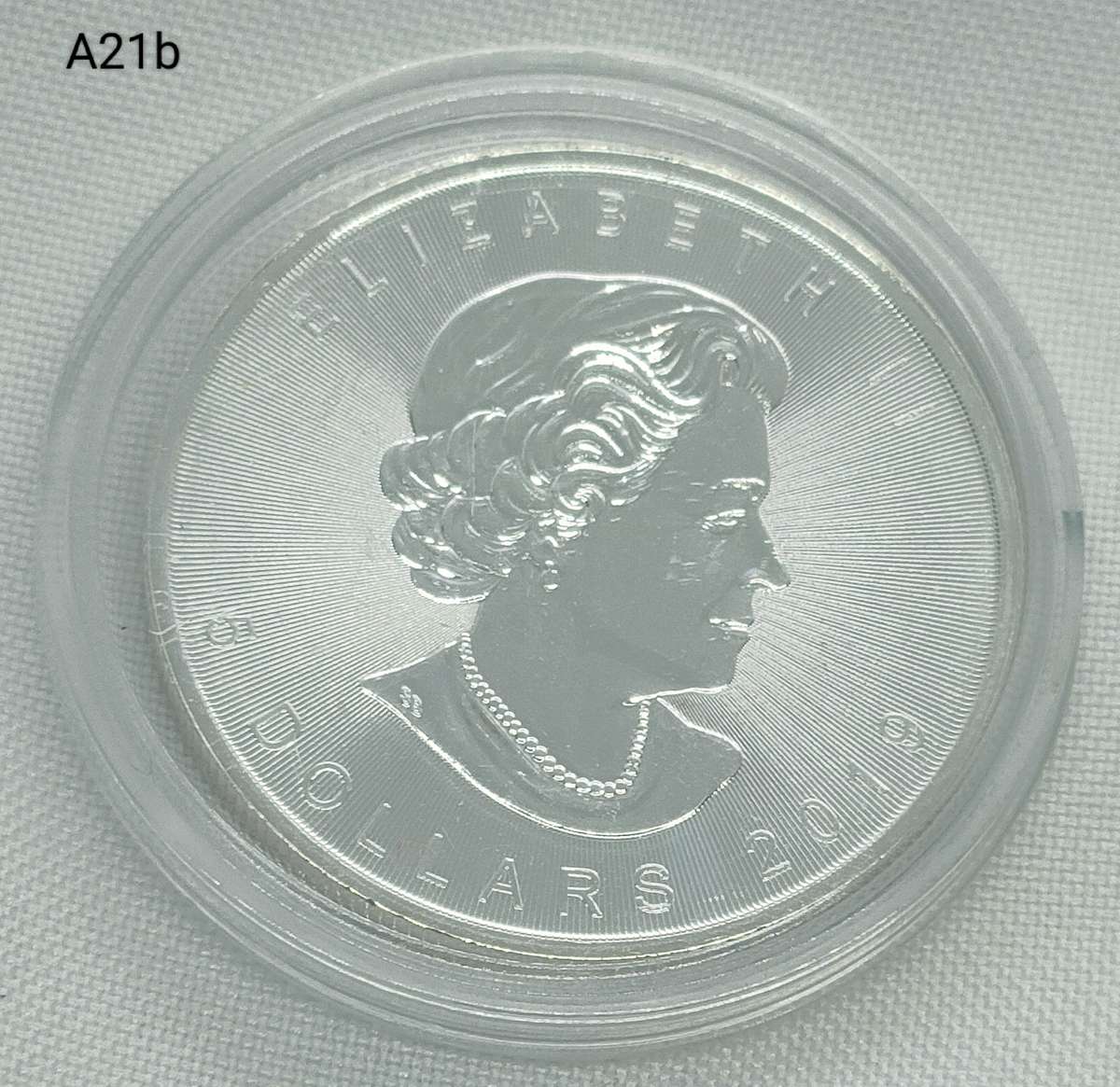 2019 Canadian 5 Dollar Maple coin - 1 oz .999 fine silver - in capsule