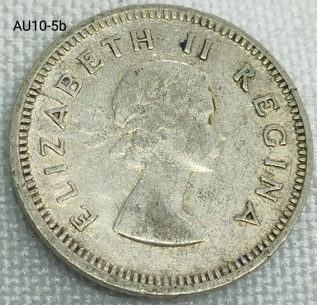 1959 Union of SA threepence - tickey - .500 silver coin