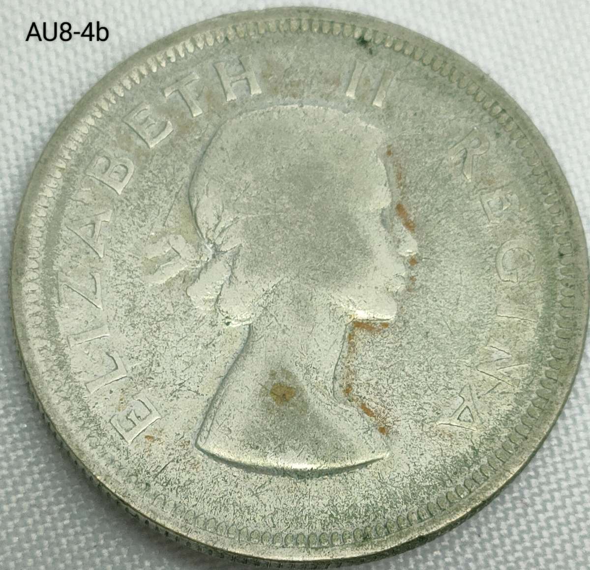 1954 Union of SA two and a half shillings - half-crown - .500 silver coin