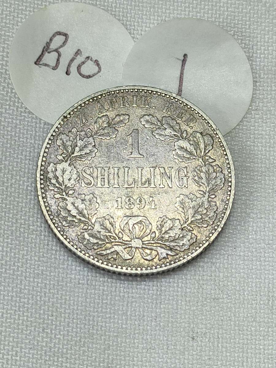 ZAR 1 Shilling: 1894: Scarce and valuable coins