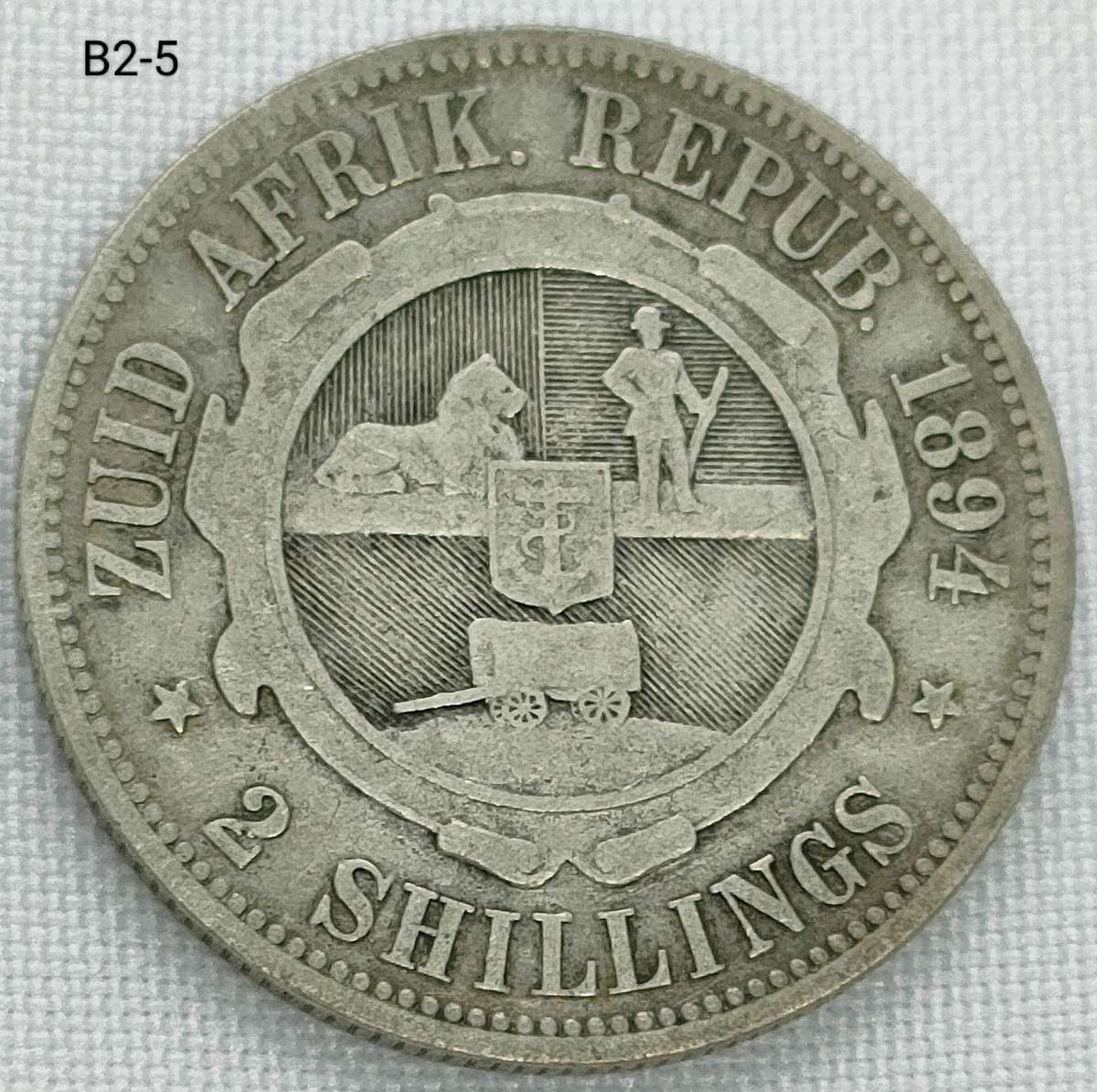 1894 ZAR 2 shillings: 1894 - .925