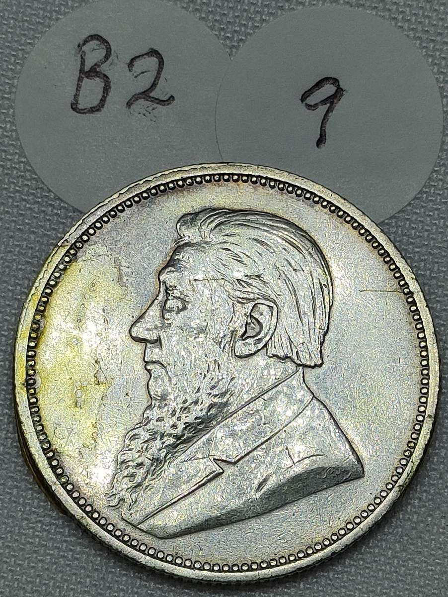 ZAR 2 Shillings: 1893: Scarce Sterling Silver (.925) coin: