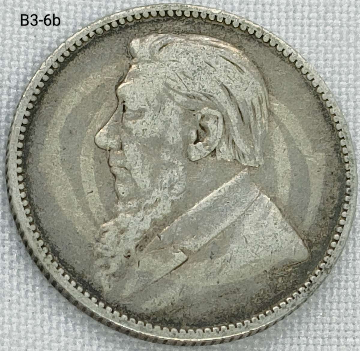 ZAR 1 Shillings: 1895: Scarce Sterling Silver (.925) coin: