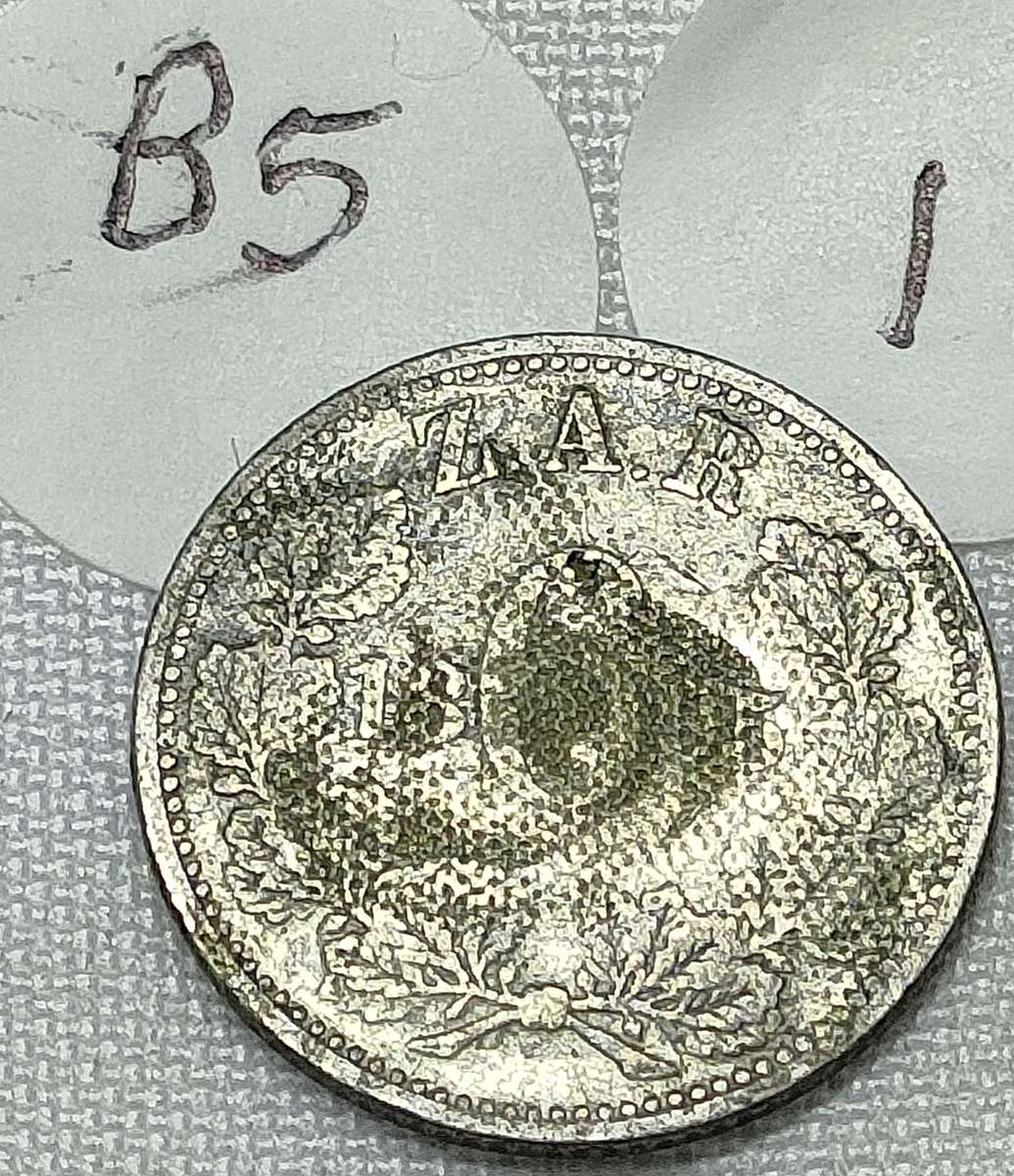 ZAR sixpence (6 D): 1895: Scarce Sterling Silver (.925) coin: Dirty