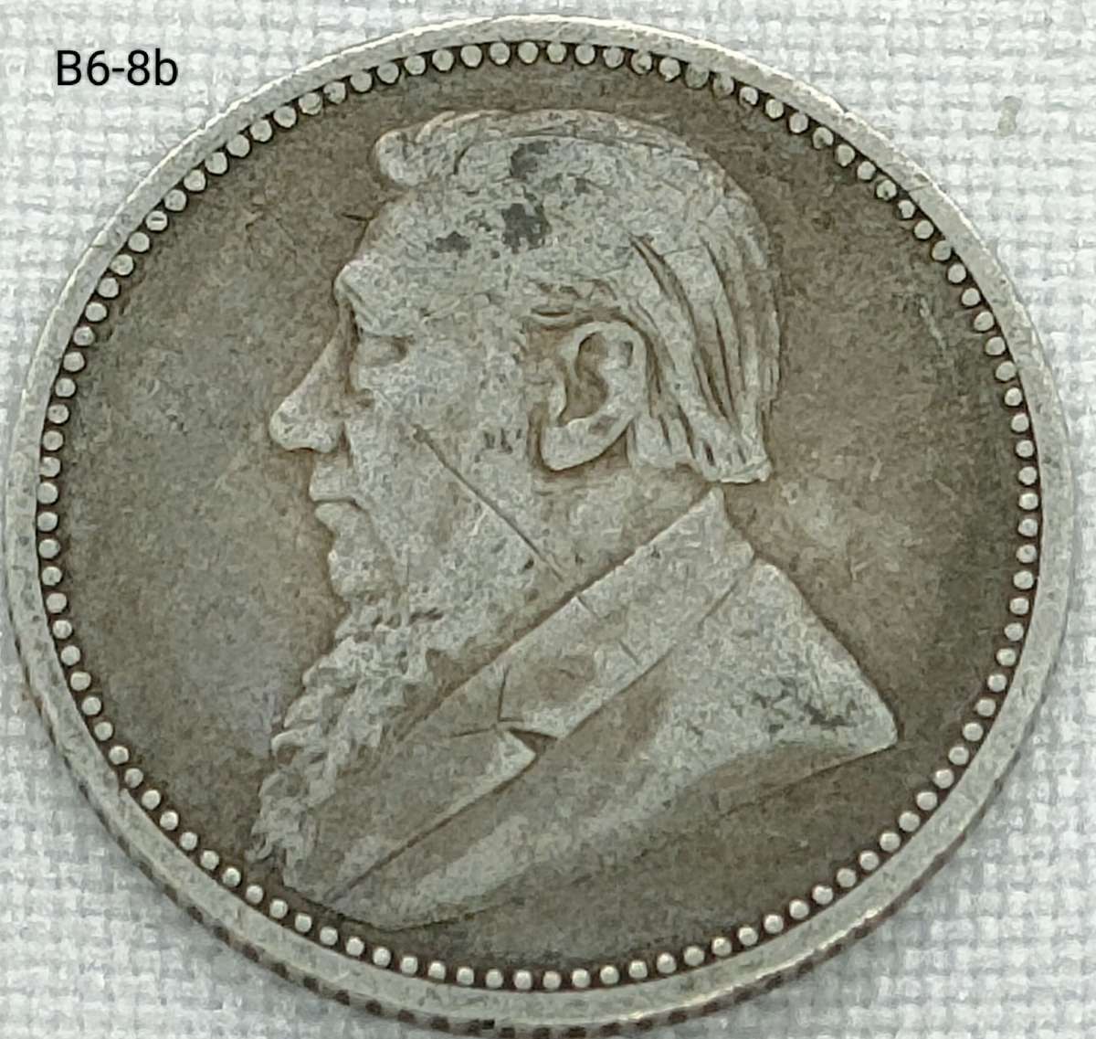 1892 ZAR sixpence - .925 coin