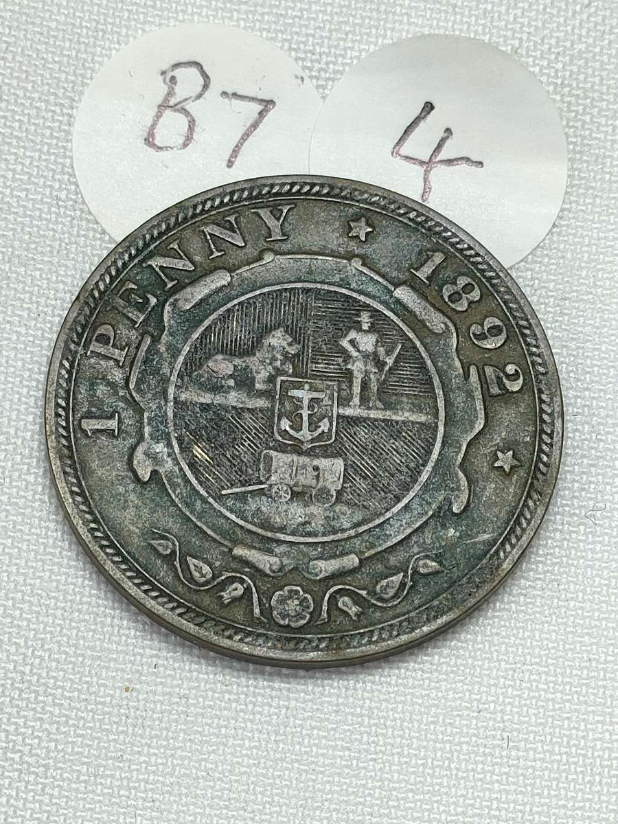ZAR Penny: 1892: Scarce and valuable coins
