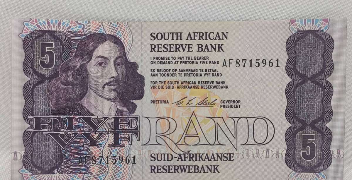 SARB banknote - R5 - AF prefix - CL Stals - UNC - not legal tender- BN 28,30,31 sequential numbers