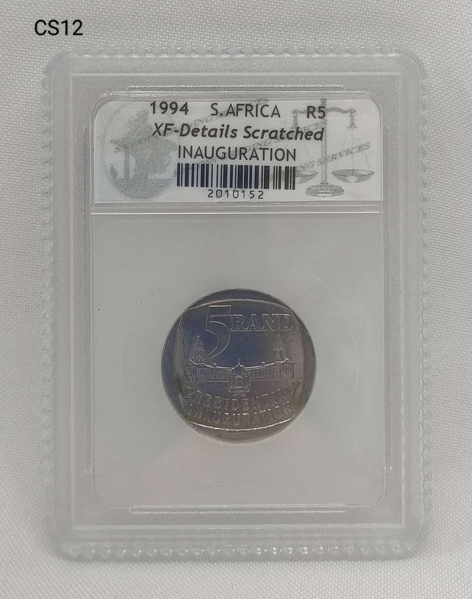 1994 Republic of South Africa - graded XF details- scratched - SACGS - Inauguration