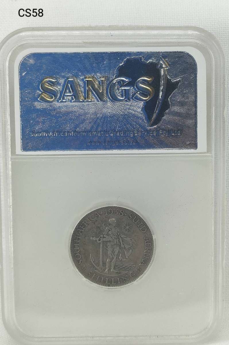 1938 South Africa 1 Shillings -SANGS graded - VF35