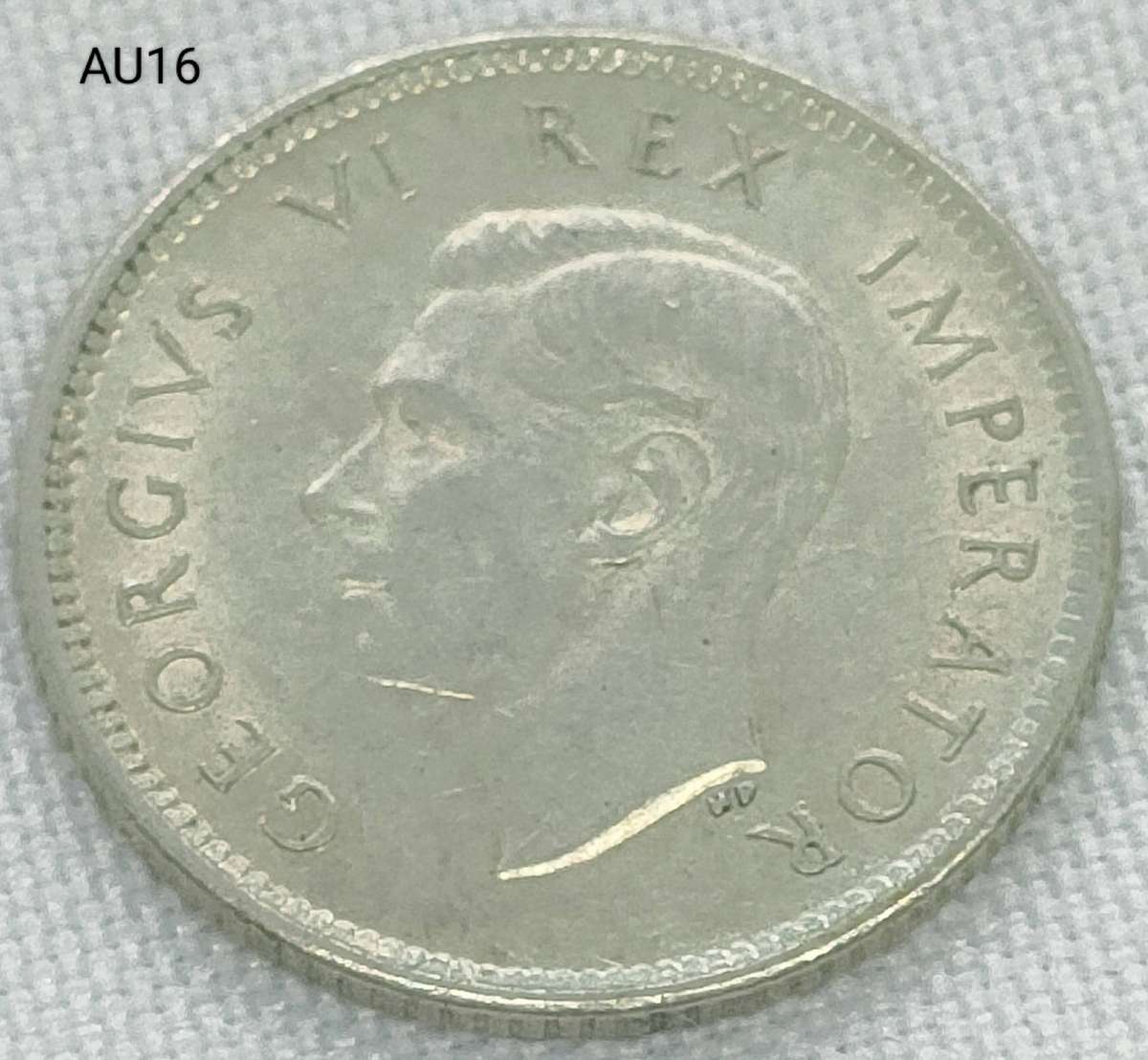 1938 Union of SA six pence - .800 silver coin - A/UNC